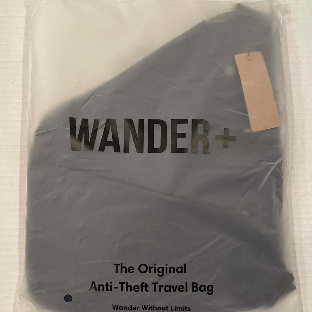 WANDER+ Anti Theft Crossbody Bag, - Navy (NEW WITH TAGS - Picture 5 of 6
